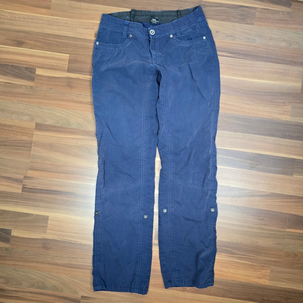 Kuhl Freeflex Splash Roll Up Pants 6 Reg Blue Convertible Hiking Cargo Capris